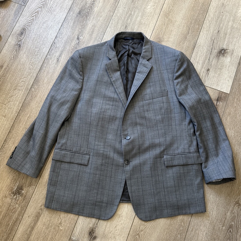 Brooks Brothers 1818 Regent Saxxon Blazer Jacket Men 50R‎ W44 Gray Brown #627
